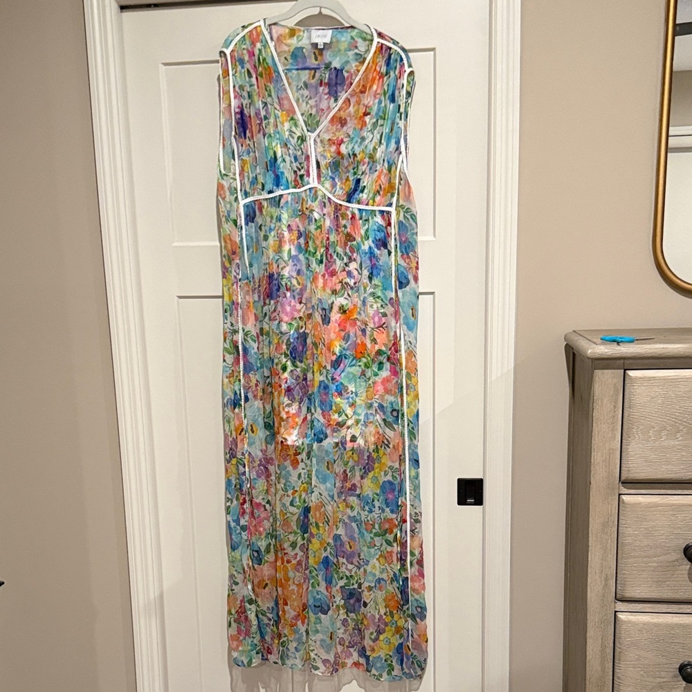 Johnny Was Jade Multicolor Floral Dress